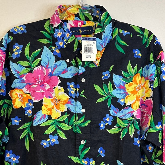 NWT Ralph Lauren Men's Hawaiian Tropical Special Edition Long Sleeve Shirt XL - Picture 3 of 8